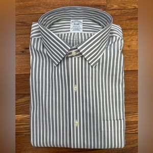 Brooks Brothers Black and White Striped Dress Shirt
